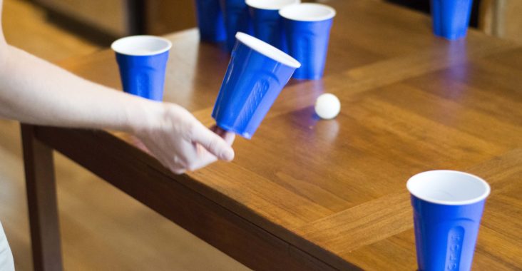 flip cup drinking game